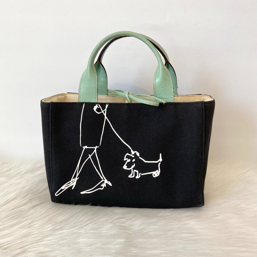 Rare Kate Spade & Maira Kalma Top Handle Purse"Walk The Dog" Eloise Tote